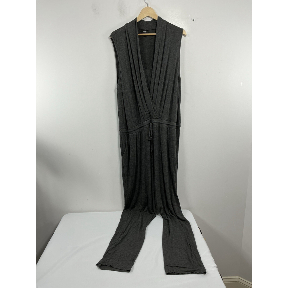 Womans Massimo 1 Pc Jumpsuit XL Gray Scoop Neck Elastic Waist